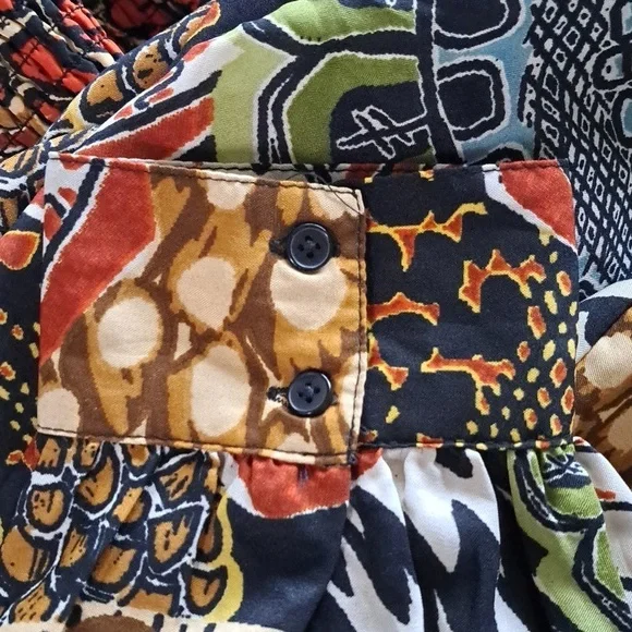 Truth NYC Crop Top for Women V-Neckline Bohemian Print Size Large - Picture 8 of 15